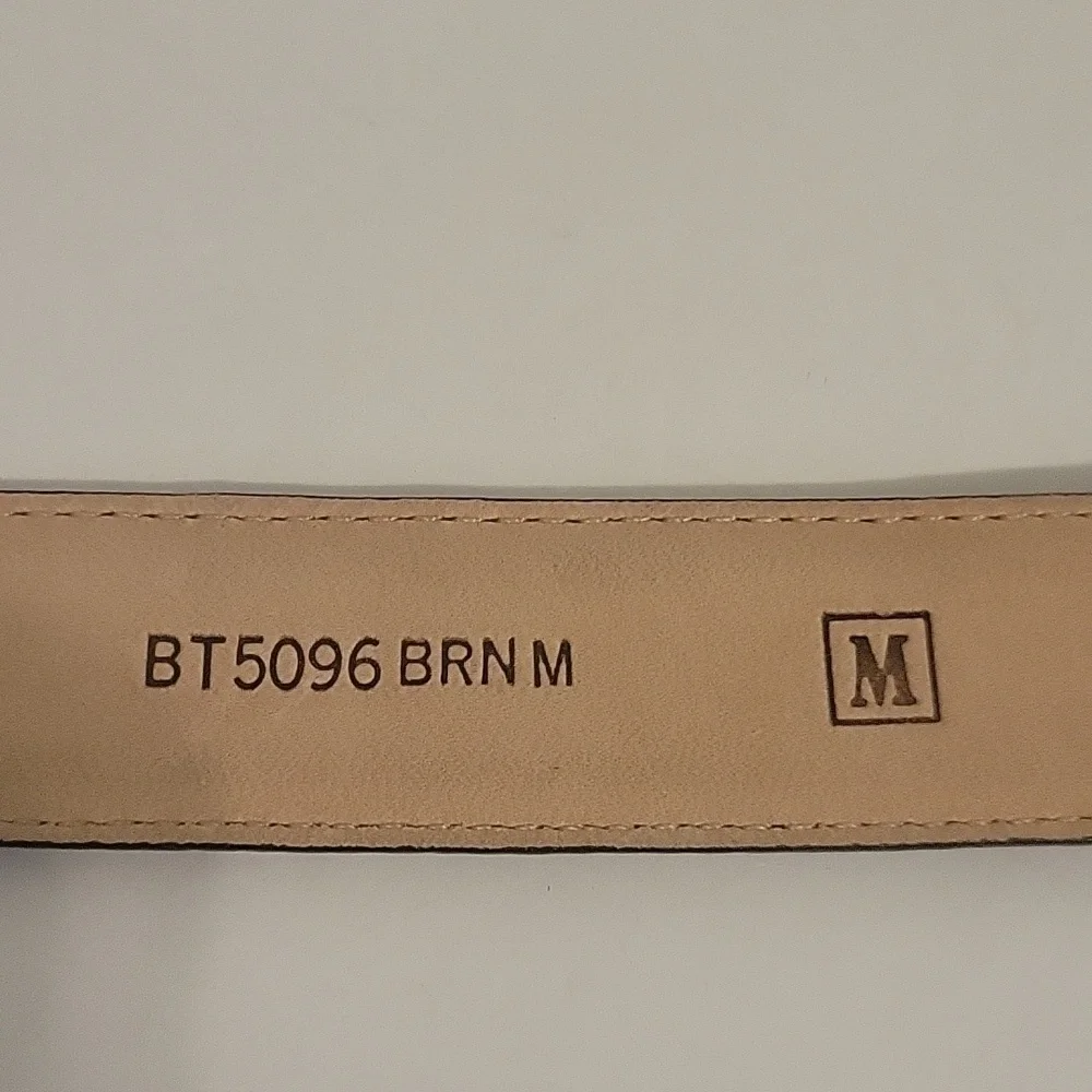 Fossil Brown Crocodile Embossed Leather Women's Belt Size M